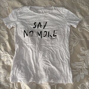 GUESS White 'Say No More' Tee